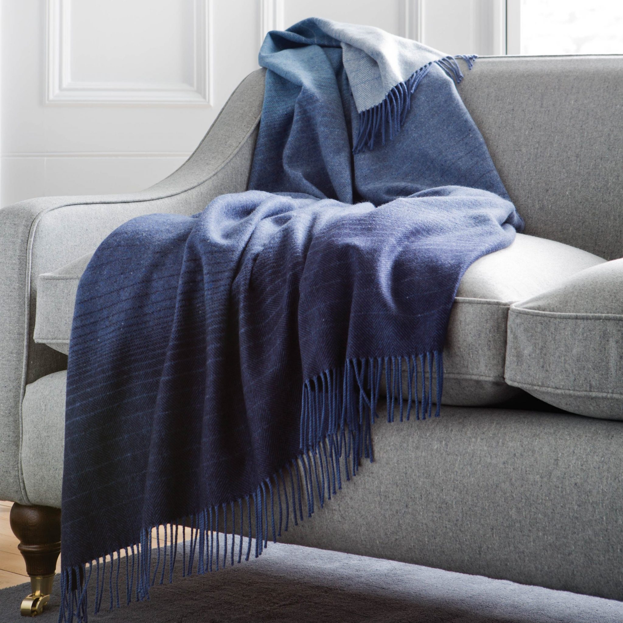 Cashmere Donegal Ombre Throw