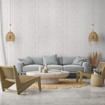 mock up poster frame in modern interior background, scandinavian style, 3D render