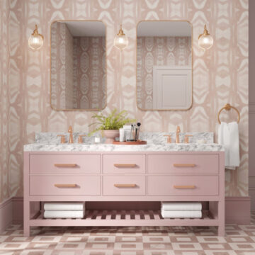 Liesl Lattice Rose Mist Bathroom 2 Liesl Lattice Rose Mist Bathroom 2